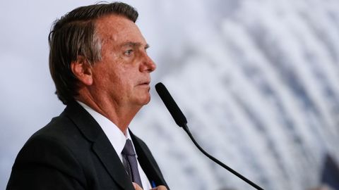 Jair Bolsonaro, presidente de Brasil, hablando durante un evento