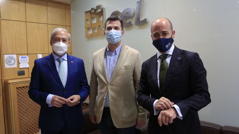 Gonzalo Caballero, José Tomé y Jaime López Vázquez, en Lugo.