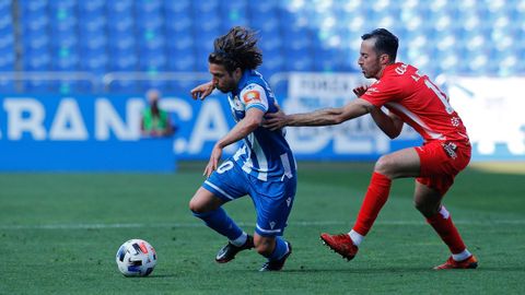 El Deportivo, en su partido de la última temporada contra el Zamora, uno de sus rivales en el próximo curso