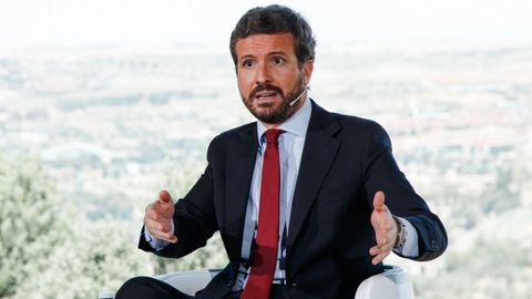 El presidente del PP, Pablo Casado, el pasado 12 de julio en Toledo