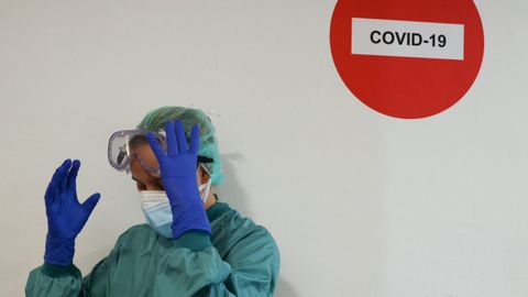 Una enfermera en el Hospital del Mar de Barcelona
