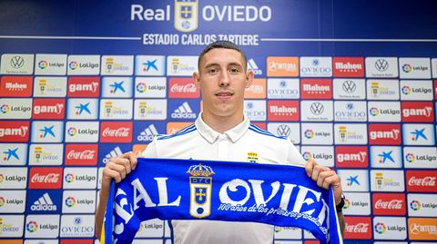 Erik Jirka, en su presentación con el Oviedo