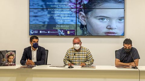 Gabriel Alén, César Fernández y Pablo Sanmamed durante la presentación del evento
