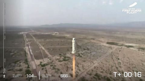 El despegue del Blue Origin
