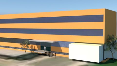Recreación digital del futuro centro de salud de Ribadavia