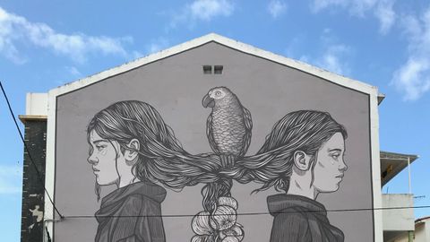 Mural del Loro Facu, creado por Lidia Cao