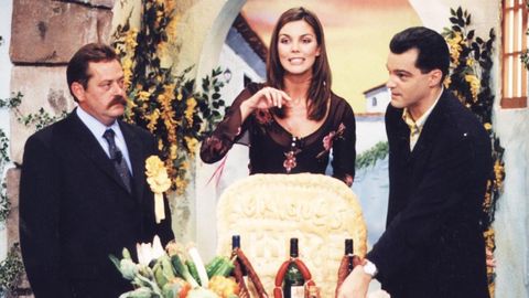 Mar Flores y Ramón García, en un momento del programa de «Grand Prix»