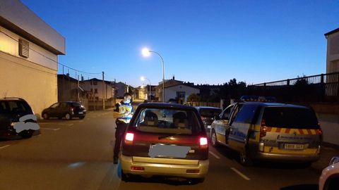 Control realizado por la Policía Local de Mugardos el pasado fin de semana