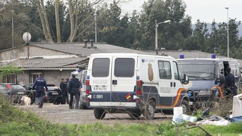 Redada antidroga del Cuerpo Nacional de Policía en el campamento de Freixeiro, en el año 2011