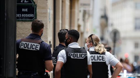 La polica en la zona parisina donde se produjo el robo