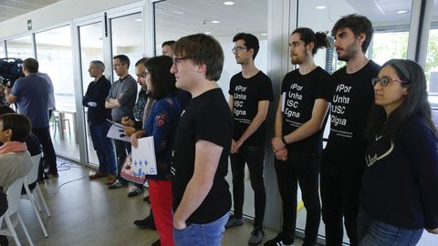 En foto de archivo, investigadores de la USC piden mejores condiciones, en la inauguración del nuevo Citius