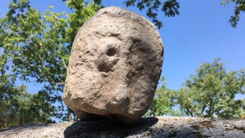 La cabeza de piedra, del siglo I, fue hallada en el yacimiento arqueológico de Armea