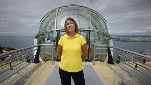 María José Blanco, encargada del ascensor del Monte de San Pedro en A Coruña