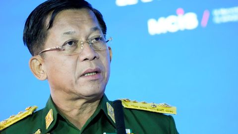 El jefe de la junta militar birmana, Min Aung Hlaing, en una imagen de archivo