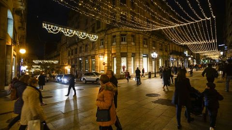 Así lucía la iluminación de Ourense en las últimas Navidades