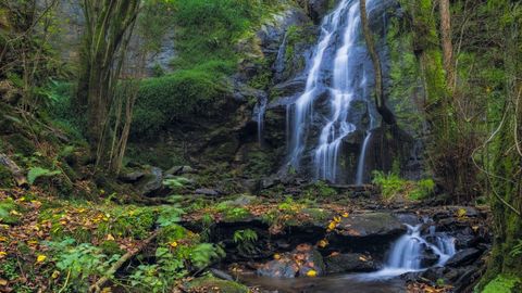 As Hortas Waterfall, in Arzúa.