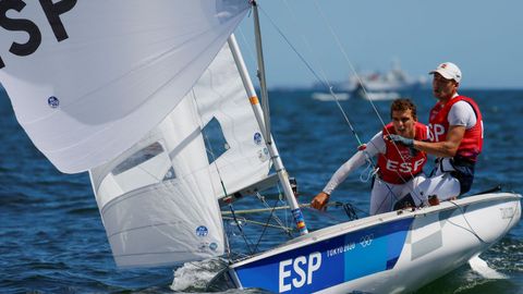 Jordi Xammar y Nico Rodríguez en la final de 470