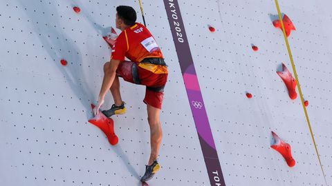 Durante la final de velocidad