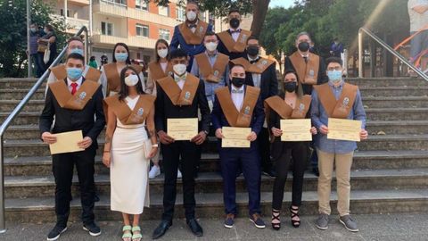 La última promoción de Ingeniería Agraria, durante su acto de graduación en el campus de Ourense