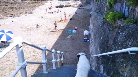Playa del Rinconín, en Gijón