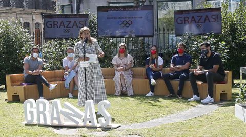 LA PRESIDENTA DE LA DIPUTACIÓN CARMELA SILVA RECIBE A LOS DEPORTISTAS DE LA PROVINCIA QUE PARTICIPARON EN LOS JUEGOS OLÍMPICOS DE TOKIO