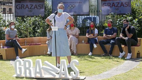 LA PRESIDENTA DE LA DIPUTACIÓN CARMELA SILVA RECIBE A LOS DEPORTISTAS DE LA PROVINCIA QUE PARTICIPARON EN LOS JUEGOS OLÍMPICOS DE TOKIO