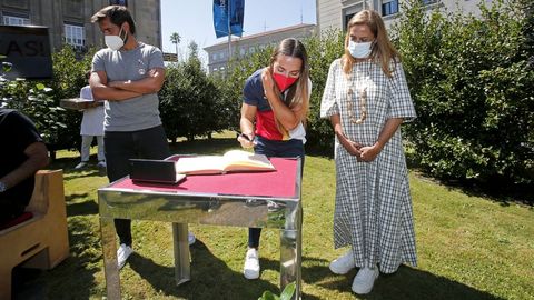 LA PRESIDENTA DE LA DIPUTACIÓN CARMELA SILVA RECIBE A LOS DEPORTISTAS DE LA PROVINCIA QUE PARTICIPARON EN LOS JUEGOS OLÍMPICOS DE TOKIO