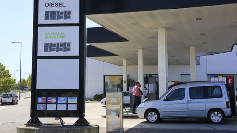 Precios ayer en una de las gasolineras más baratas de la ciudad de Lugo