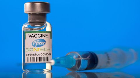 Vial de la vacuna contra el covid-19 de Pfizer-BioNTech