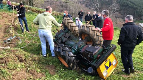 Imagen de uno de los accidentes mortales ocurridos este año, en marzo en Pedrafita do Cebreiro
