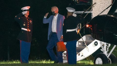 Joe Biden, a su regreso a Washington desde Camp David el martes.