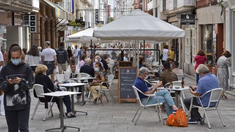 Terrazas de hostelería en el centro de la ciudad