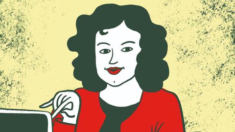 Ilustración de Anna Grimal para la biografía de Miriam Pena.