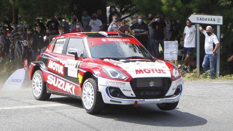 El piloto Javier Prado, con Suzuki Swift Rally, en el Rali de Ferrol 2021