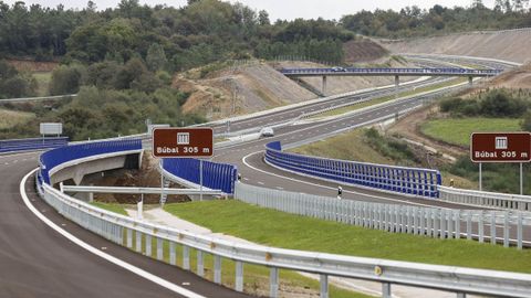 El último tramo estatal inaugurado en Galicia fue este en la autovía Lugo-Ourense (A-56)