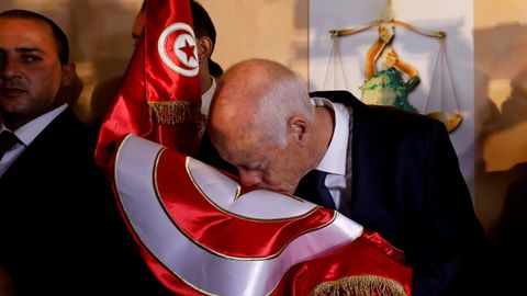 Kais Saied, presidente de Túnez
