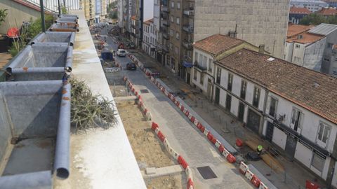 Imagen de las obras de la calle Concheiros