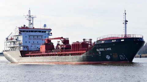 Imagen del quimiquero Global Lake, construido el año pasado y de 112 metros de eslora, publicada en el portal VesselFinder