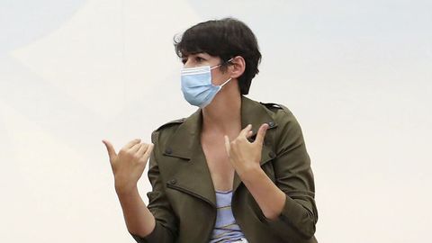 Ana Pontón en la primera reunión de la ejecutiva del BNG para preparar el arranque del curso político