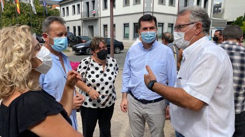 Gonzalo Caballero, en un momento de su visita a O Barco