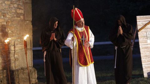 Representación de la leyenda de San Gonzalo en la Festa Normanda de Foz.