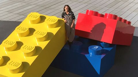 Mara Salgado na Lego House, na cidade danesa de Billund.