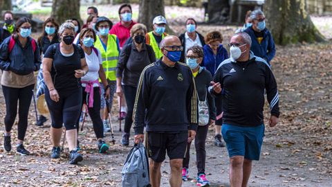 Baltar participó en una caminata reivindicativa de doce kilómetros