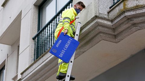 El Concello de Pontevedra eliminó del callejero a Juan Carlos I el pasado mes de abril