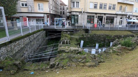 Yacimiento arqueológico de la plaza de Valentín García Escudero, en Pontevedra