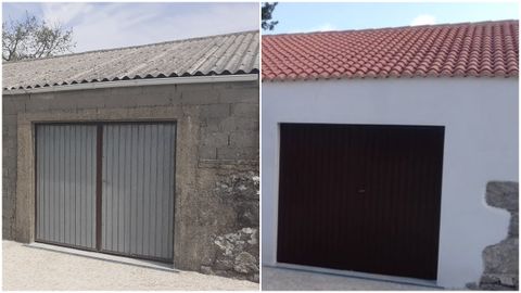 Antes y después de un garaje en Lobios