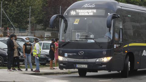 También en la localidad arousana, así fue la llegada al CEIP A Escardia