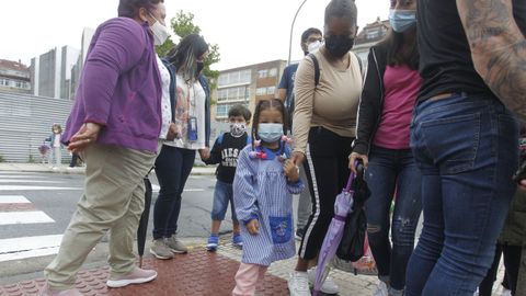 Primer día de clase en el CEIP A Escardia, en Vilagarcía