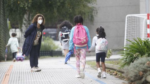 Primer día de clase en el CEIP A Escardia, en Vilagarcía