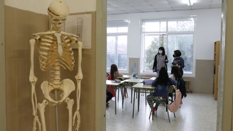 Primeras clases en el colegio Apóstol Santiago de la capital gallega